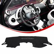 Black Car Dashboard Sunshade Mat For Mercedes-Benz Smart 2015-16 Protection Pad (for: Smart)