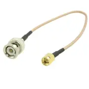 Gold-Plated BNC Male to SMA Male Connector Coaxial Extension Cable 8.8" Uxcell