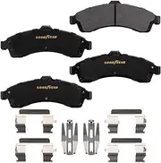 Goodyear Brakes GYD882 Premium Carbon Ceramic Automotive Front Disc Brake Pads Set Vehicle Replacement Part for Buick Rainier, Trailblazer, GMC Envoy