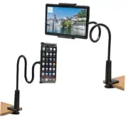 Gooseneck Tablet Holder,Adjustable Tablet Holder Mount,Cell Phone Black