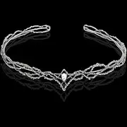 WHAVEL Fairy Crown Elf Circlet Headpiece Renaissance Crystal Headwear Medieval Accessories for Women Men Halloween Cosplay