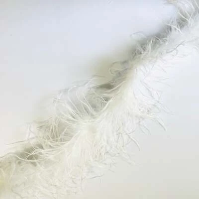 Ostrich & Marabou Feather Boa - White