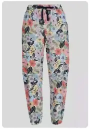 "New w Tag" Peter Alexander Floral Flannelette Tapered Pajama Pj Pant