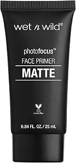 Wet n Wild, Photo Focus Face Primer - Matte, Face Primer with Mattifying Effect, Pore Minimizer and Wrinkle-filler, Anti-caking and Brightening Formula with Silky Texture, Partners in Prime