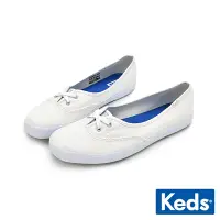 在飛比找Yahoo奇摩購物中心優惠-KEDS THE MINI 經典綁帶娃娃鞋-白 9232W1