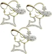 VINTORKY 3pcs DIY Rhinestone Phone Case Accessories Alloy Beauty Supplies for Creative Decor for Crafting Unique Phone Cases and Hair Accessories