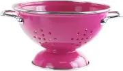 Calypso Basics by Powder Coated Enameled Colander, 1 Quart, Magenta