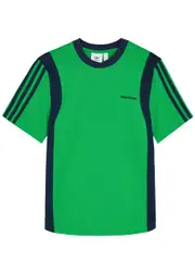 Adidas X Wales Bonner X Wales Bonner Logo-embroidered Jersey T-shirt - Green - XL (UK16 / XL) XL (UK16 / XL)