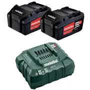 Metabo AU32100521 - 18V Starter Pack - 2 x 5.2Ah Batteries + Charger
