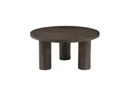 Raimon Furniture Angelo Wooden Dark Oak Veneer Round Modern Coffee Table Coffee