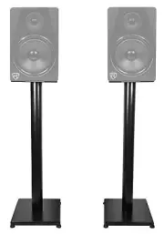 Pair Rockville RS29B 29" Steel Bookshelf Speaker/Studio Monitor Stands - Black