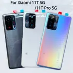 XIAOMI 全新後玻璃適用於小米 11T 5G 11T PRO 5G 電池蓋後門外殼 MI 11T 後殼帶相機鏡頭