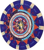 Vaguelly Pendulum Divination Mat Rubber Metaphysical Mat for Zodiac Rituals Wiccan Altar Supplies Eye Design