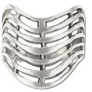Sterling Silver Basket Shield Ring