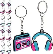 CHILDWEET 20pcs Music Note Keychain Decorative Keychain Ornaments for Music Lovers Party Favors and Bag Accessories