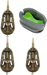 Mxshc Carp Fishing Method Feeder Set | Carp Bait Holder Lure Feeder,Attractive Fish Tackle Quick Release Tackle Kit Equipment for Saltwater Fresh Water Lakes Pond