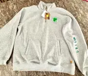 Carhartt Relaxed Fit Mens Quarter Zip Mock Neck Fleece Pullover Sweatshirt Sz XL
