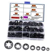 260pcs 7 Size Internal Tooth Starlock Washers Locking Washer Assortment Kit,
