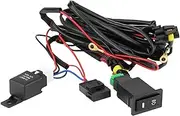 AMGHCGTEEW 12V Car Fog Light Switch Wiring Kit LED Fog Light On/Off Switch Wiring Harness Relay Kit Car Accessories Wiring Harness