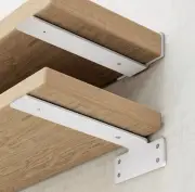Wekis 6PCS Floating Shelf Brackets 6” Heavy Duty Hidden Wall Mount White New.