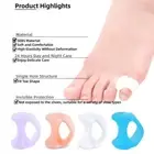 2pairs Silicone Toe Straightener Toe Separator Corrector Single Loop Toe Spacer