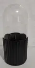 Makeup Brush Holder. 360 Rotating Cosmetics Brush Organizer Storage w/lid Black