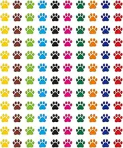 REGELETO 6000PCS Paw Print Stickers for Kids Incentive Chart, Mini Dog Puppy Paw Prints Labels with 50 Sheets, Kids Student Planner for Kindergarten Classroom Teacher Reward Stickers (10 Colors)