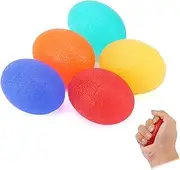 Hand Exercise Balls, Stress Relief Balls for Hand Therapy Multiple Resistance Hand Grip Strength Trainer Gel Squeeze Balls, Set of 5 Grip Strengthener Hand Workout Squeezer Balls