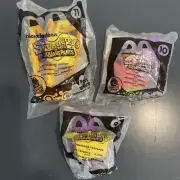 McDonalds Happy Meal SPONGBOB SQUAREPANTS Toys Lot Sealed Kayak, Gymnast, Patric