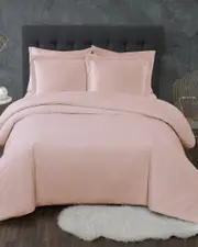 Truly Calm Antimicrobial Blush 3Pc Duvet Set