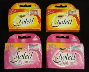 2 Pack of 4-BIC Soleil Shimmer, and 2 Pack of 4-BIC Soleil Razor refill blades