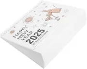 ARTIBETTER 2025 Desk Calendar Sturdy Flip Calendar with Wire Binding for Easy Page Turning Planner for Office School and Tool