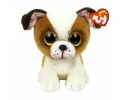 Ty Beanie Boos Hugo Brown/White Dog Soft Plush Stuffed Toy 15.5cm Regular 3y+