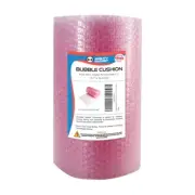 Bubble Cushioning Wrap Roll 12 Inch x 36 Feet (Pink Antistatic)