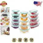 30-Piece Glass Meal Prep Containers with Airtight Lids - Freezer Safe