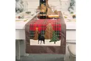 New Christmas Premium Felt Table Runner Reindeer Tree Cloth Mat Desk Cover Dcor