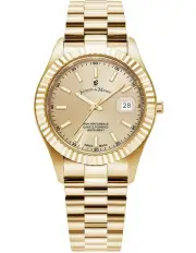 [Jacques Du Manoir] Swiss Inspiration Stainless Steel Strap Watch 40mm in Gold