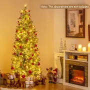 Costway190CM Flocked Christmas Tree with Pine Needles-S