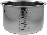 Ciieeo Rice Cooker Inner Pot Replacement Stainless Steel Interior Cooking Pot Liner 4L Non Stick Electric Cooker Pot Liner Insert Container for Kitchen Pressure Cooker Rice Maker