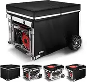 GUYISS Generator Covers While Running, 600D+210D Heavy Duty Waterproof, 32 "Lx24" Wx24 "H Fits Most DuroMax, Westinghouse,Etc 5000W-10000W Frame Generator. All-weather Generator Protective Cover.Black