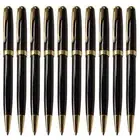 10Pcs Parker Sonnet Series Ballpoint Pen Bright Black Fine Nib Blue Ink
