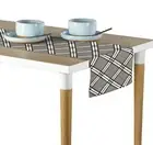 Gray & Black Plaid Table Runners - 12"x72" or 14"x108"