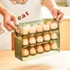 Placstic Egg Tray Flippable Refrigerator Egg Storage Box for Kitchen Storage