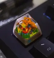 Stereoscopic Mechanical Keyboard Resin Transparent Key Cap Charizard