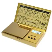 WEIGHTMAN Digital Scale Gram, 200g/0.01g Pocket Scale Gold Titanium Plating, ...