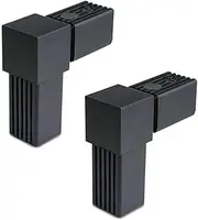 2 Pin Right Angle Square Tube Connector Profile Floor Mount 20mm x 1.5mm