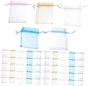 KITANDOVE Organza Drawstring Pouches 250pcs Small Net Bags for Party Favors Wedding Candy Bags