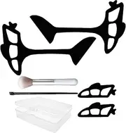Eyeshadow Stencils Eyes, Quick Eye Makeup Tool Set, Reusable Quick Make-up Stencils With Brush, 12x8cm, Easy To Use, Portable For Women