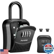 Puroma Lock Box Combination Key Lock Box, Wall-Mounted Portable Storage Lockb