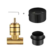 Aquaperla Progressive Matt Black Solid Brass Round Wall Mixer with In-wall Body Handle